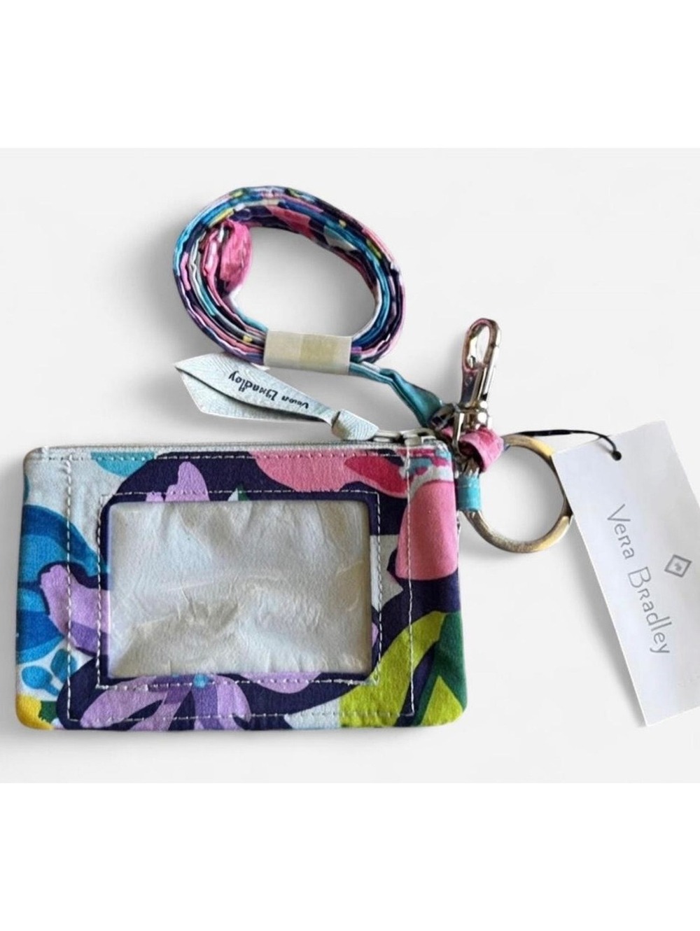 Vera Bradley Zip ID Case & Lanyard Set Marian Floral Pattern (NWT)